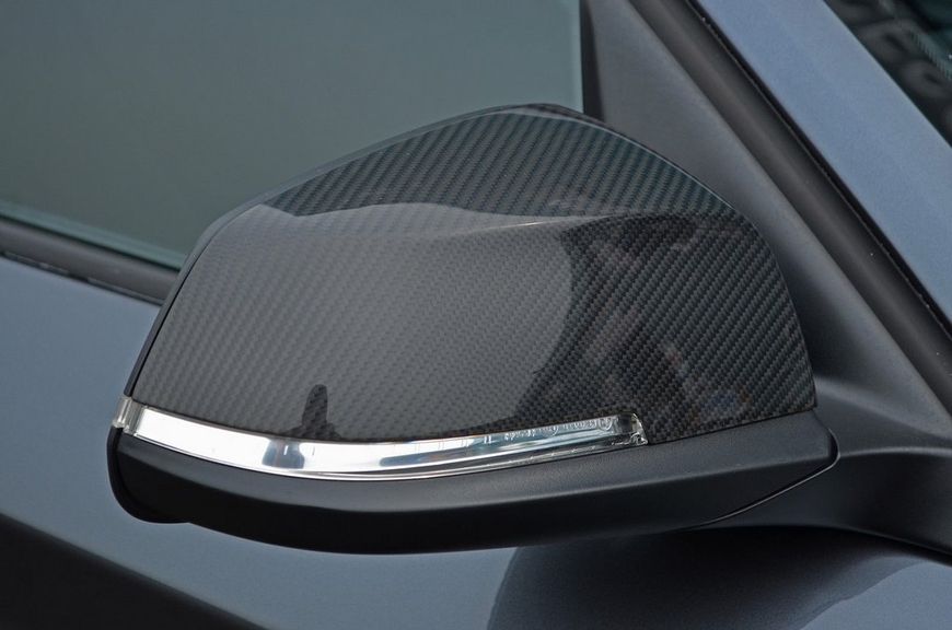 Накладки на дзеркала (2 шт, натуральний карбон) для BMW 4 серія F-32 2012-2023 рр 19090 фото