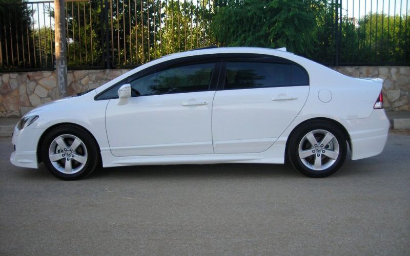 Бокові пороги (під фарбування) для Honda Civic Sedan VIII 2006-2011рр 48780 фото