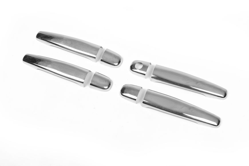 Накладки на ручки (нерж) 4 шт, Carmos - Турецька сталь для Citroen C-3 2002-2010 рр 538 фото