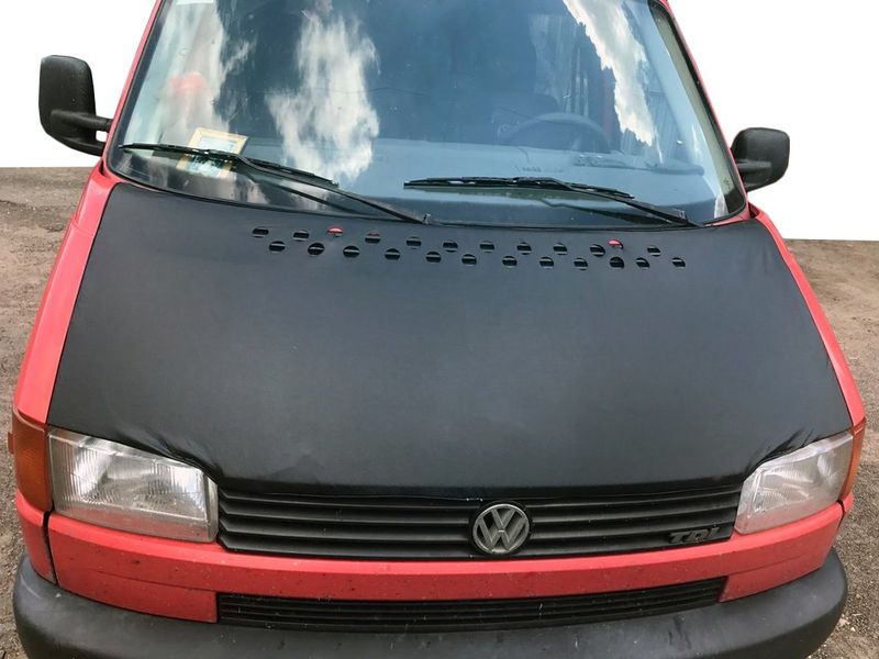 Чохол капота на прямий капот (кожазаменитель) для Volkswagen T4 Transporter 15576 фото