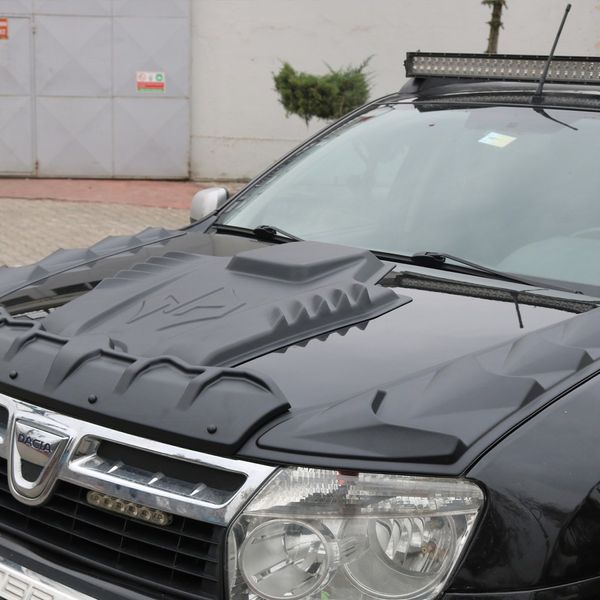 Накладка на капот (ABS) для Dacia Duster 2008-2018 рр 90328 фото