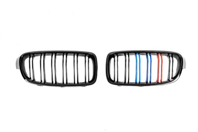 Решітка-ніздрі (2013-2015, 2 шт, M-Look) для BMW 3 серія F-30/31/34 рр 90656 фото