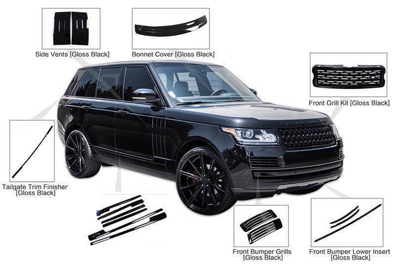 Комплект накладок BlackEdition (великий) для Range Rover IV L405 2014-2021 рр 50512 фото