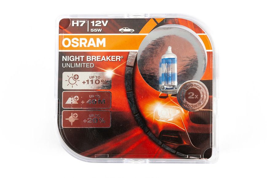 Лампа головного світла Osram H7 55W Night Breaker Unlimited 64210NBU для Універсальні товари 119981 фото
