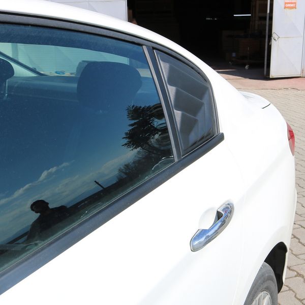 Накладки на задні вікна EuroCap (2 шт, ABS) для Fiat Tipo 2016-2023 рр 120112 фото
