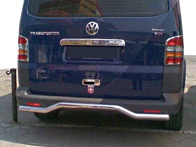 Задня дуга хвиля (нерж) для Volkswagen T5 Multivan 2003-2010рр 1628 фото