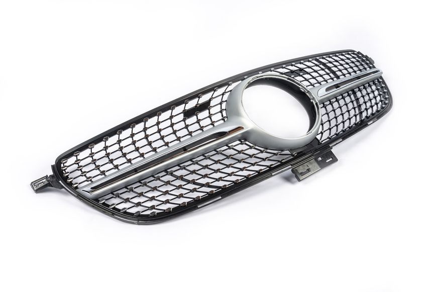 Тюнінг решітка радіатора (Diamond Silver) Без камери для Mercedes GLE coupe C292 2015-2019рр 49884 фото