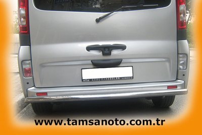 Задній захист AK002 (нерж) для Opel Vivaro 2001-2015 рр 15010 фото
