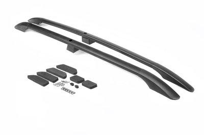 Рейлінги, Чорний колір Коротка база, Пластикові ніжки для Fiat Scudo 2007-2015 рр 2464 фото