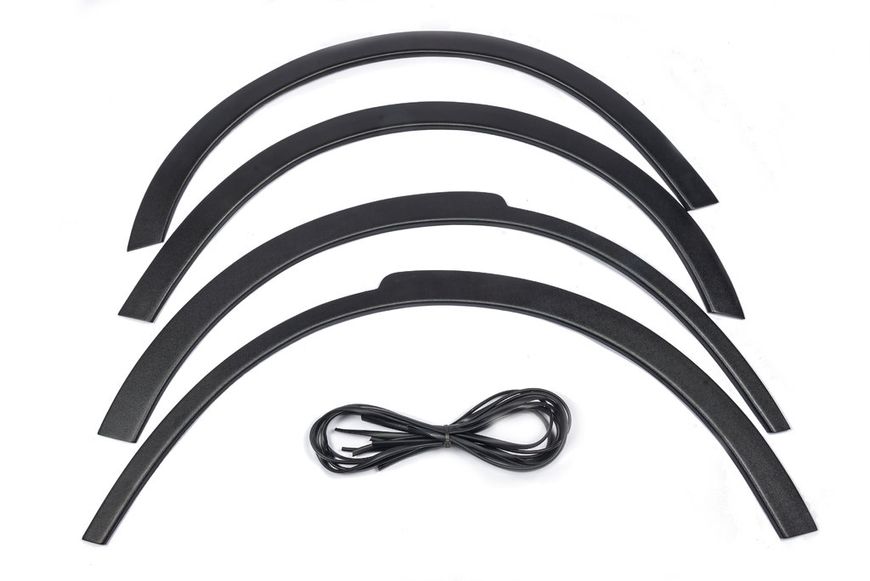 Накладки на колісні арки (4 шт, чорні) 2007-2015, чорний пластик для Opel Vivaro рр 36858 фото
