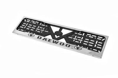 Рамка під номер хром Daewoo (1 шт, нержавіюча сталь) для Тюнінг Daewoo 90193 фото
