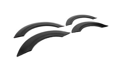 Накладки на арки широкі (4 шт, чорні) для Volkswagen Crafter 2017-2023 рр 120020 фото