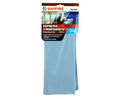 Серветки для скла 35х40 см блакитна SA-214 SAPFIRE Shine для Універсальні товари 88671 фото