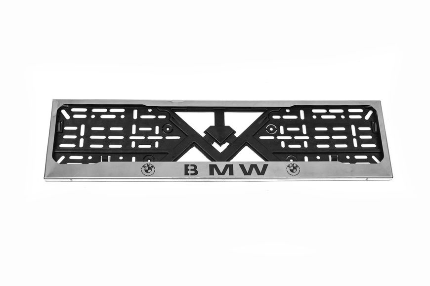 Рамка під номер хром BMW (1 шт, нержавіюча сталь) для Тюнінг BMW 90194 фото